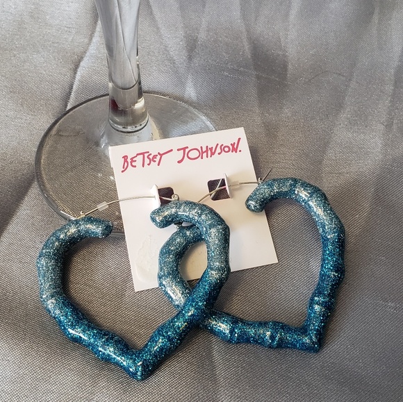 Betsey Johnson Jewelry - Betsey Johnson Blue Heart Earrings Betsey Johnson Jewelry - Betsey Johnson Blue Heart Earrings